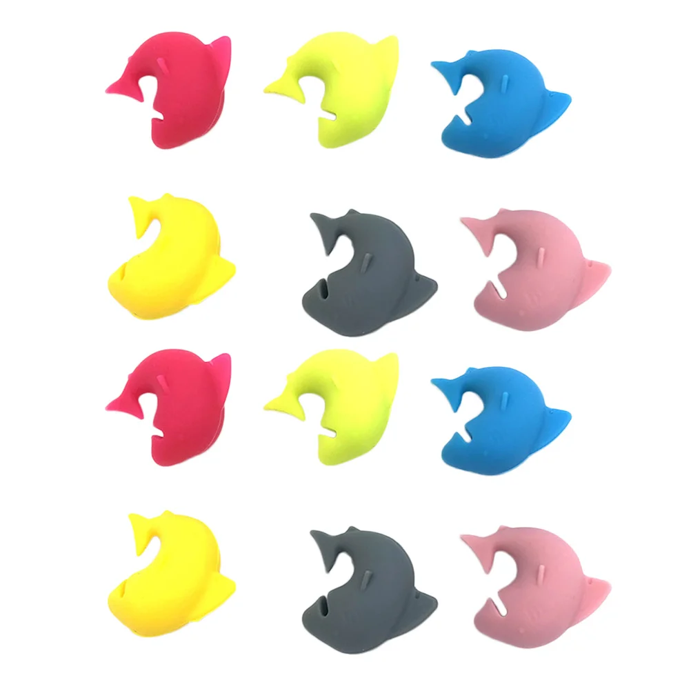 

18Pcs Shark Design Silicone Wine Glass Markers Party Drink Identifiers Wine Cup Labels Glass Recognizers Silicone Drink Marker