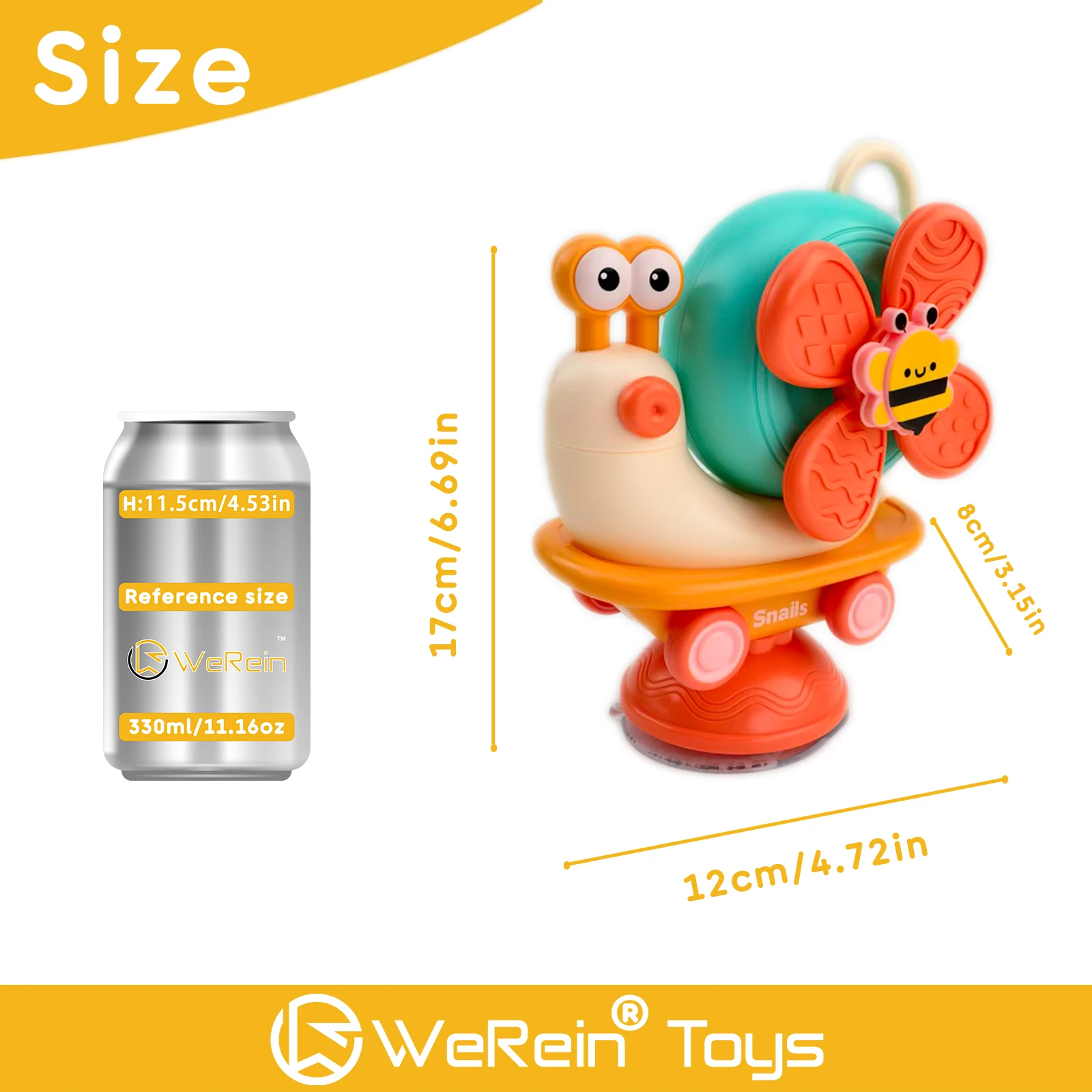 Escargot Turn N Play, voiture à inertie, jouet de Table à manger intégré Transformable détachable