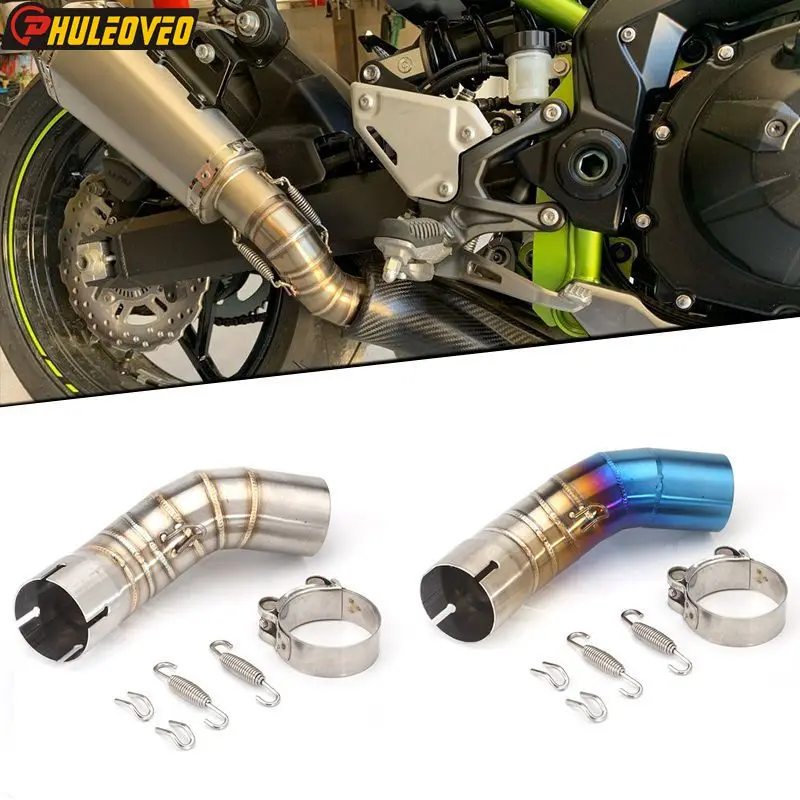 

Для Kawasaki Z900 2017-2019 Z900 ABS 2017-2018 Z900 A2 2018-2024 мотоциклетный глушитель, звено трубы, идентификатор 51 мм, выхлоп