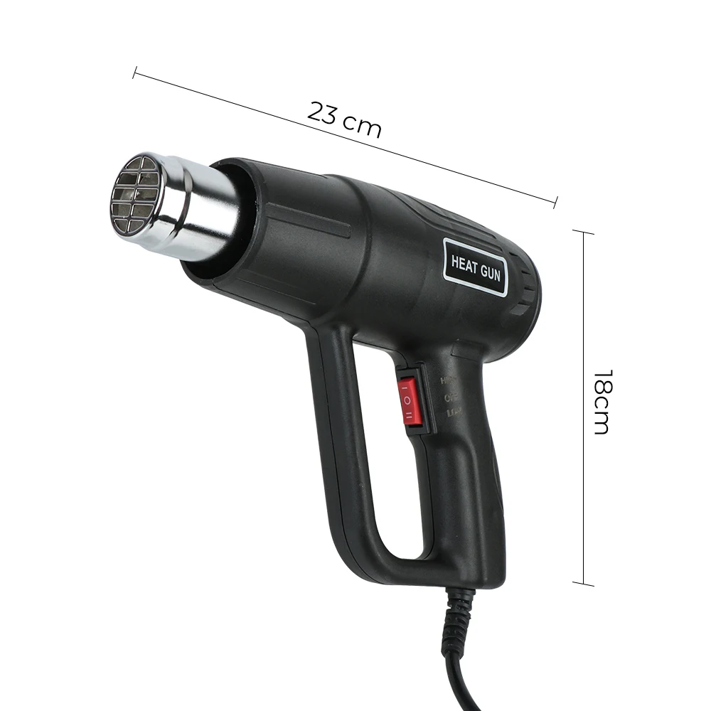 Aquecedor de soprador de envoltório de solda 60-600 ℃   Ferramenta elétrica de pistola de calor 2000W 50HZ Secador de cabelo de temperatura variável SEM pistola de ar quente elétrica LCD