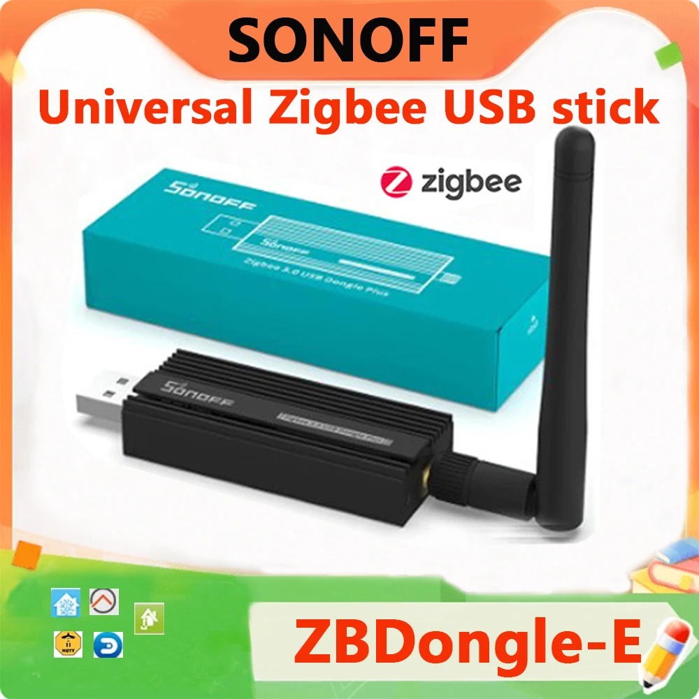 

SONOFF ZBDongle-E Zigbee 3.0 ZBDongle Plus Универсальный Zigbee USB-накопитель Zigbee Gateway Bridge в ZHA Zigbee2MQTT OpenHA Zigbee Hub