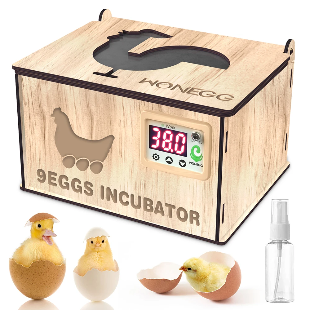 

Automatic Temperature And Humidity Monitoring Hatchery Poultry 9 Eggs Incubator Machine Digital Brooder Education DIY Tools