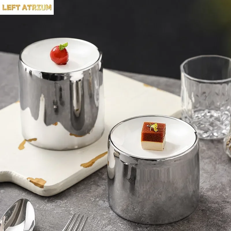 Restaurant Ceramic Creative Dishes Snacks French Dessert Table Molecular Dishes Cold Dishes Cylindrical Pastry Plates
