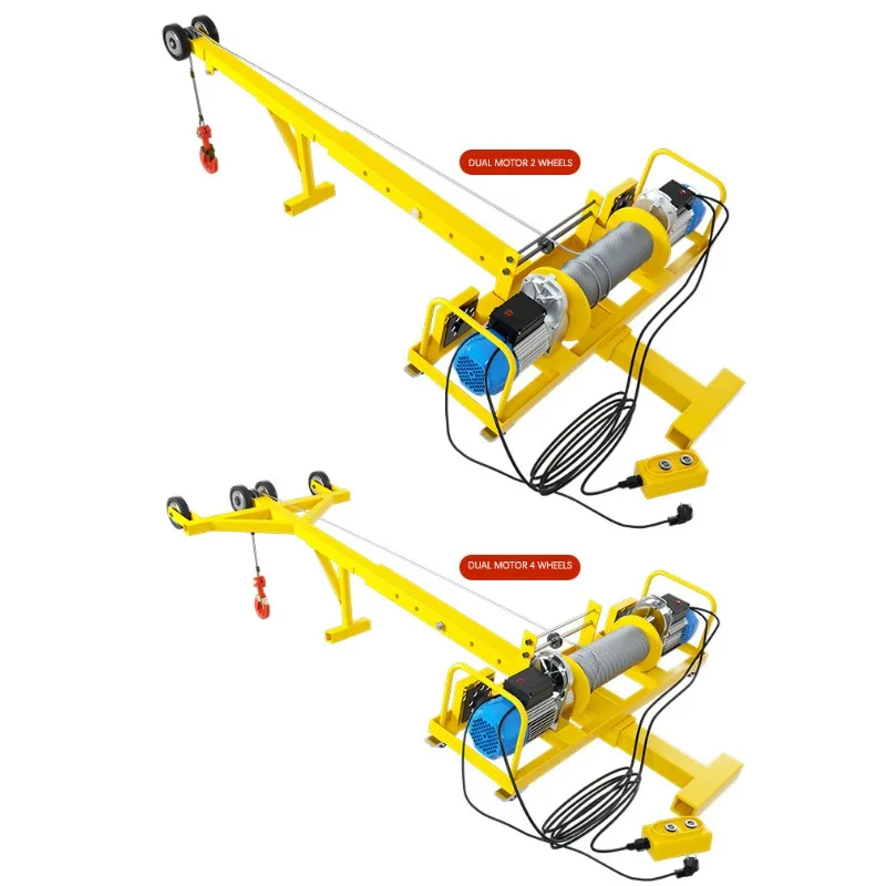 رافعة جيب متنقلة 300 كجم 400 كجم 500 كجم تصميم ذراع قابل للطي للتعامل مع مواد موقع البناء