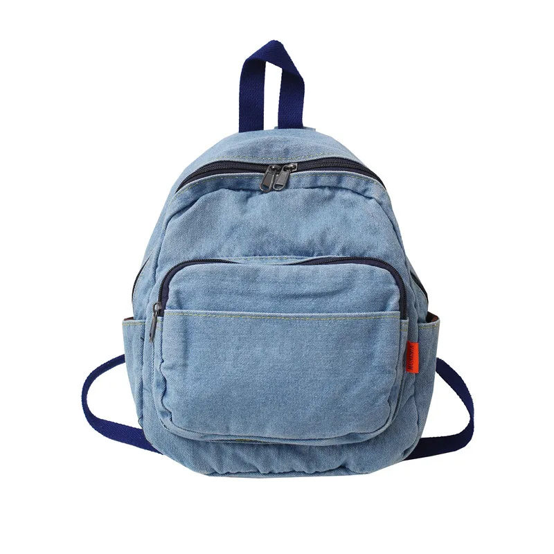 Women\'s Backpack Small Female School Bagpack Mini Fashion Denim Backpacks for School Teenagers Girls Woman 2023 Rucksack Mochila