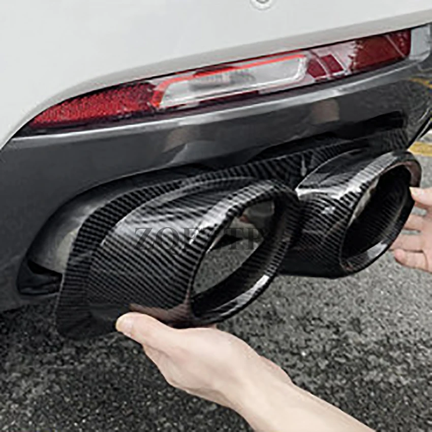 

For Changan UNI-K 2021 Exterior Parts Rear Exhaust Pipe Cover Carbon Fiber Tail Throat Decoration Cover
