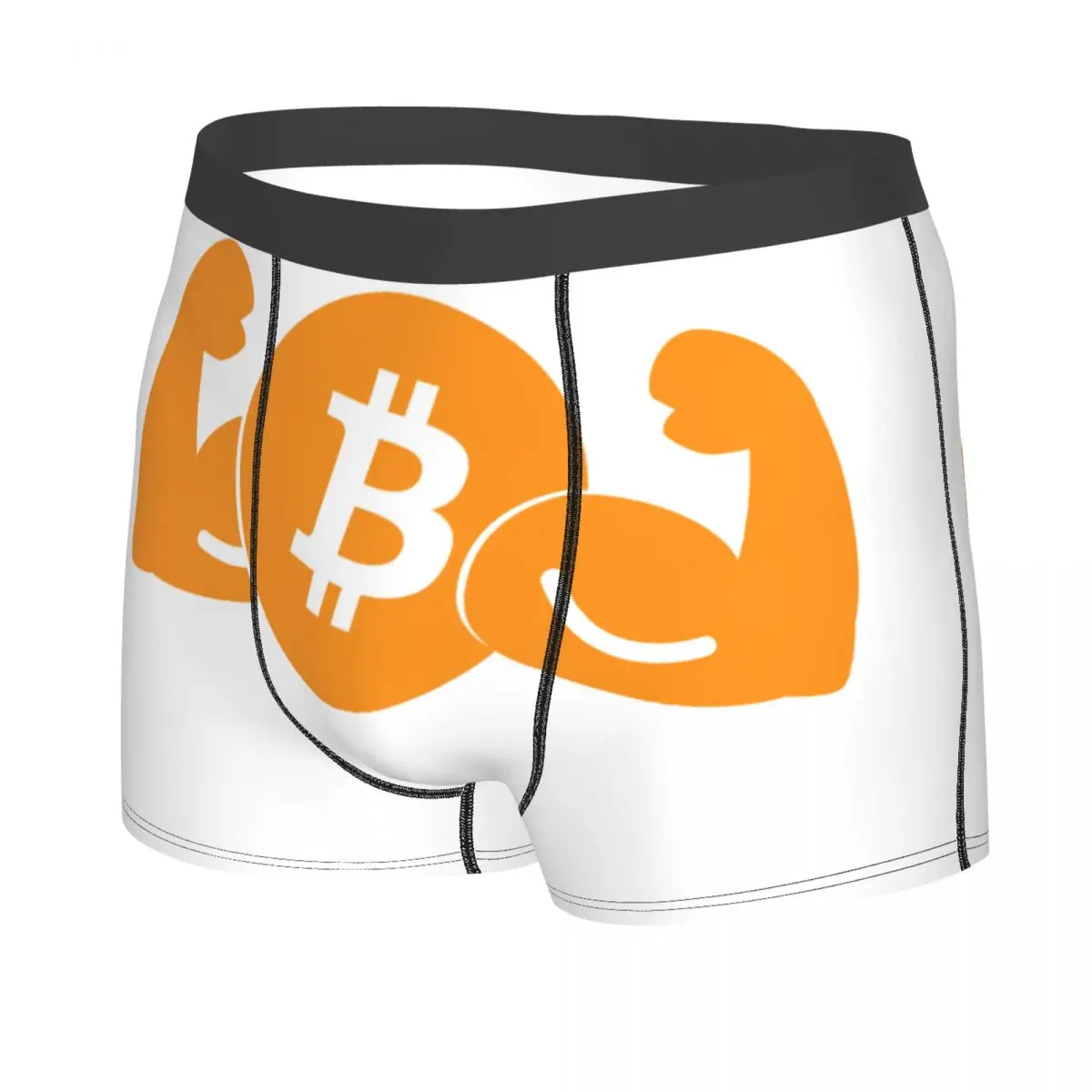 Custom Bitcoin Get Your Power Underwear Men Breathable BTC Crypto Coins Boxer Briefs Shorts Panties Soft Underpants For Male