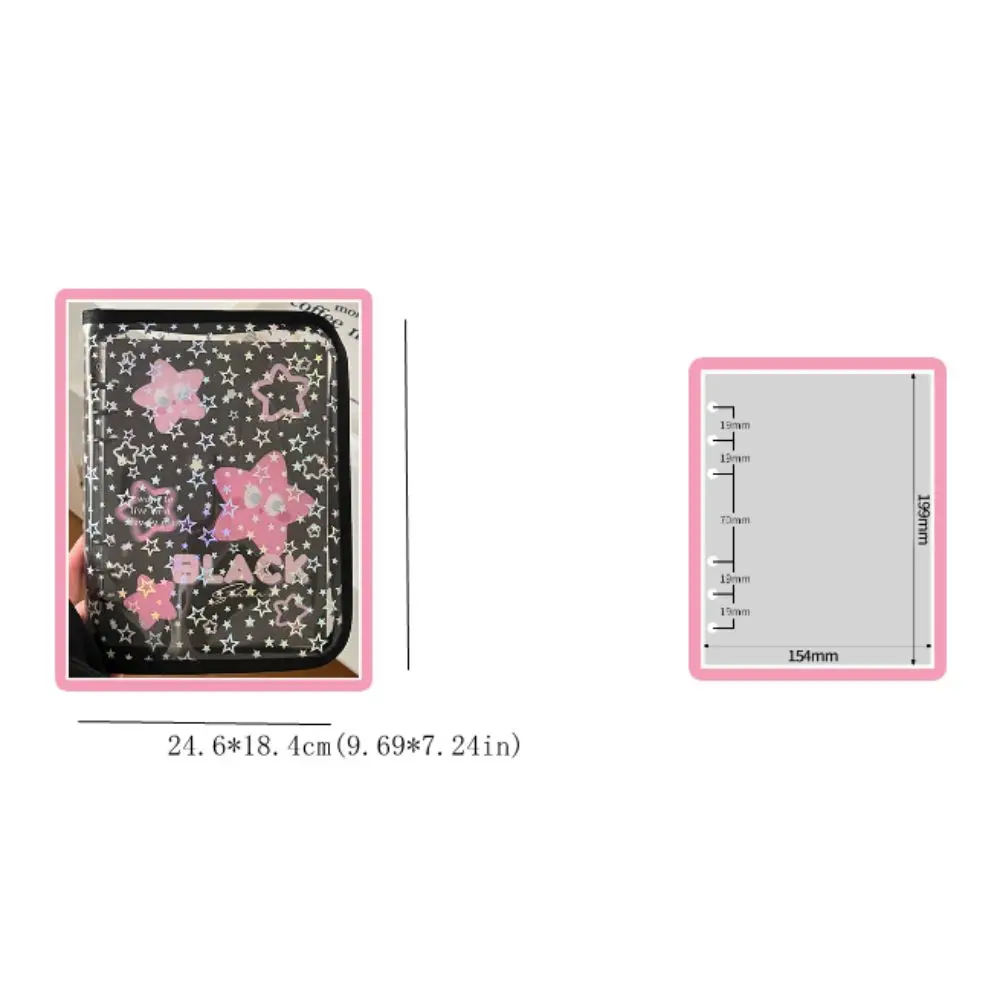 A5 Binder Photo Album Cover PVC Simple Photocard Holder Cute Transparent Photo Collect Book Cover Girls Gifts