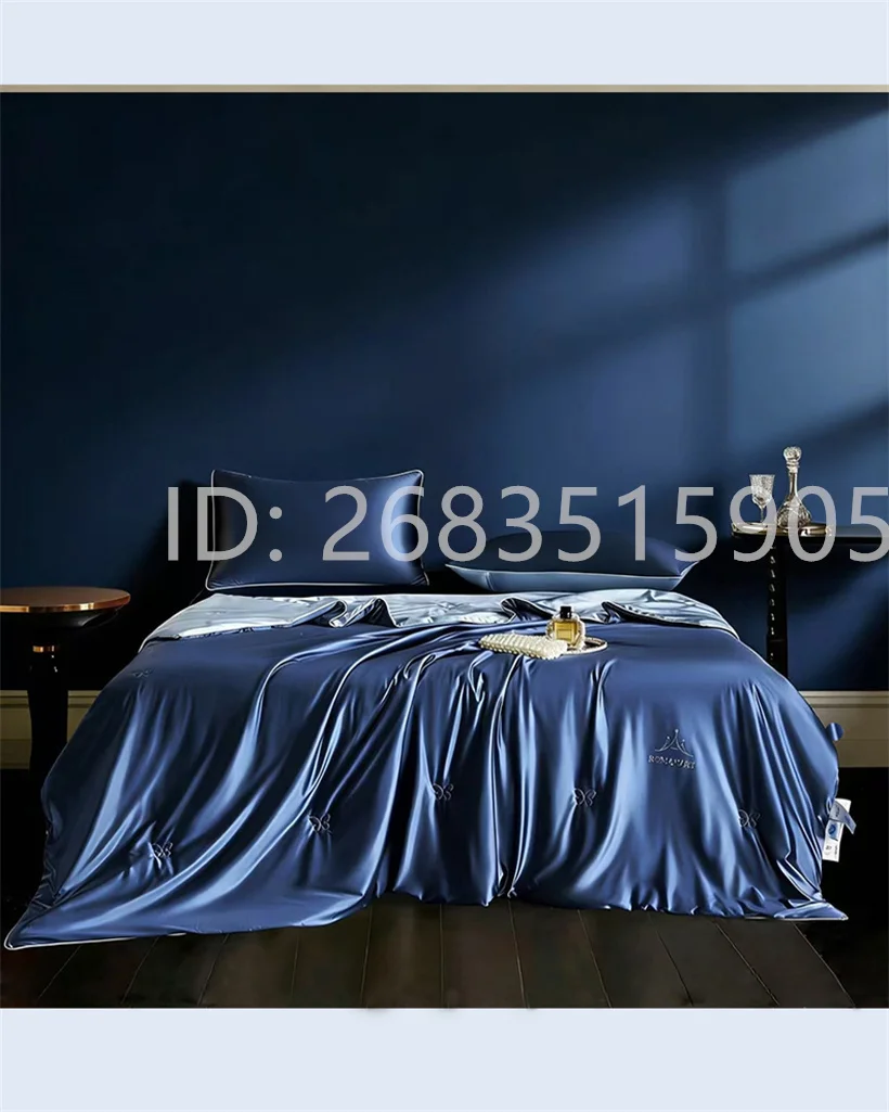 Grade A Mulberry Silk Blanket, 100% Pure Silk Filling and Shell Throw Blankets, Lightweight Soft Silk Comforter/Duvet/Quilt