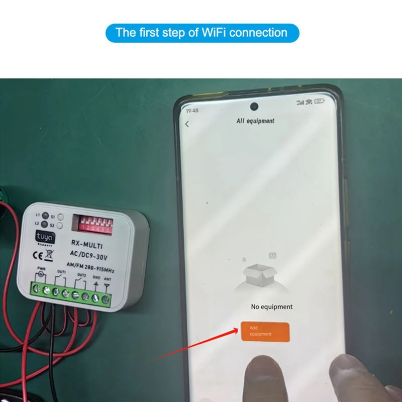 باب المرآب استقبال عن بعد التيار المتناوب 85-250 فولت العالمي تويا واي فاي باب المرآب استقبال RX-متعدد 280-915 ميجا هرتز بوابة التبديل للحياة الذكية