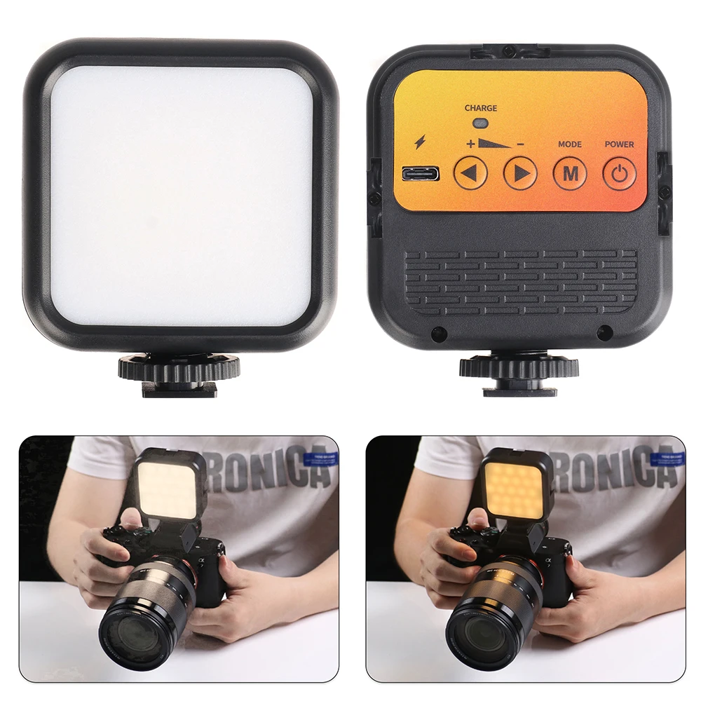 LED Video Light Camera Light 3000-5500K/7000K 5W/7W With Cold Shoe Mini Vlog Fill Light 1200mAh/1800mAh Panel Lamp Photography