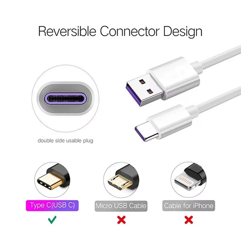 NNBILI For Samsung A51 A71 A50 A30 A70 Huawei Mate 40 30 Mobile Phones Fast Charging Charger 5A USB Type-c Cable Data Wire ﻿ image 6