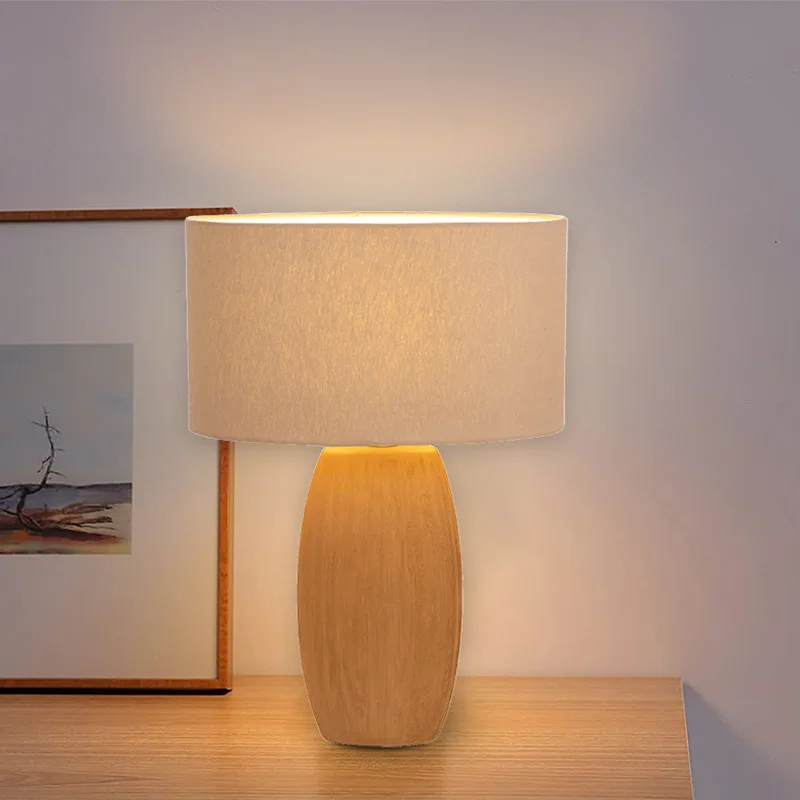 

Pottery pot living room table lamp wabi sandy wind Chinese model room hotel homestay