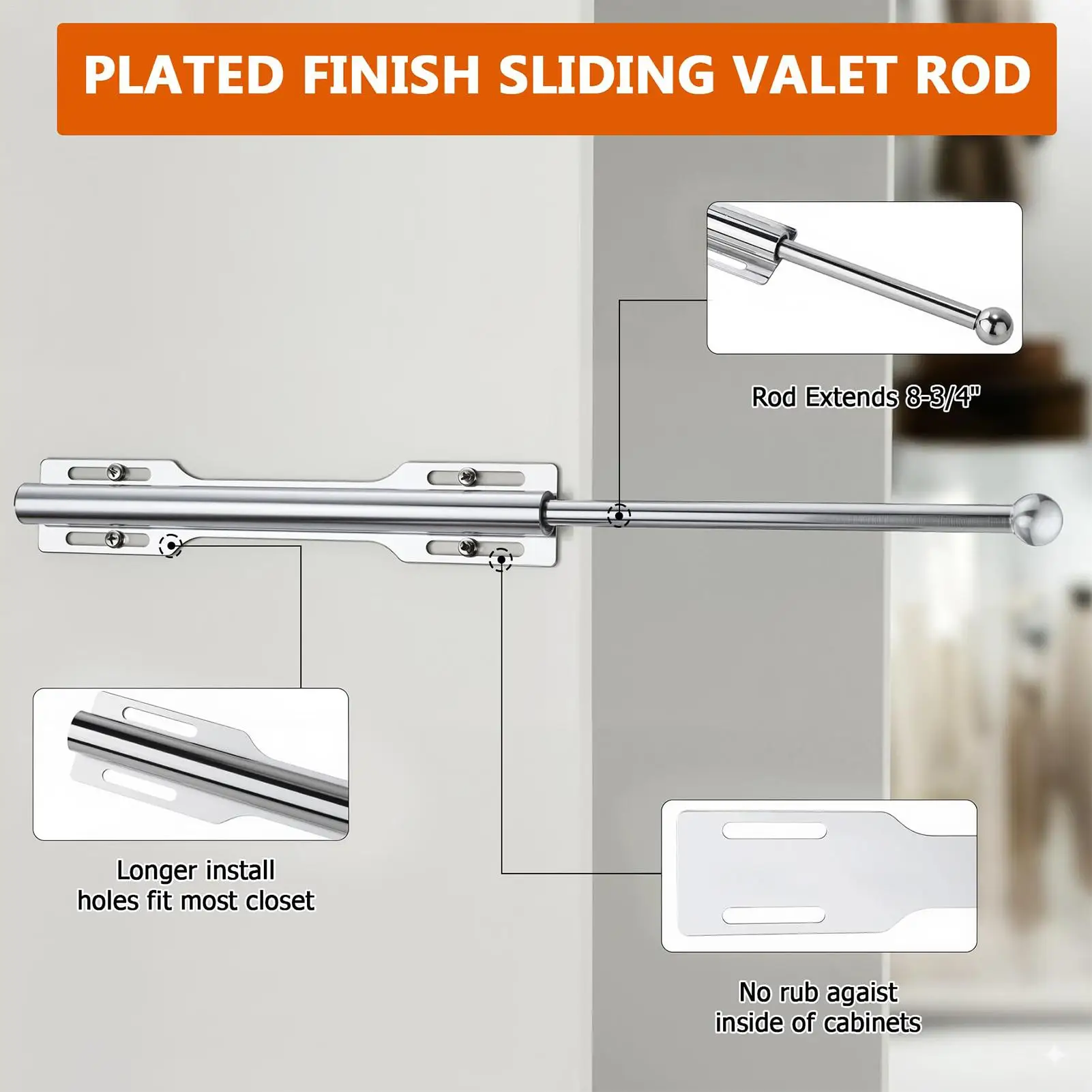 Closet Organization Retractable Sliding Metal Shirt Organizer For Women Men Pants Hats Scarves Bags Jeans Legging Skirts Bedroom