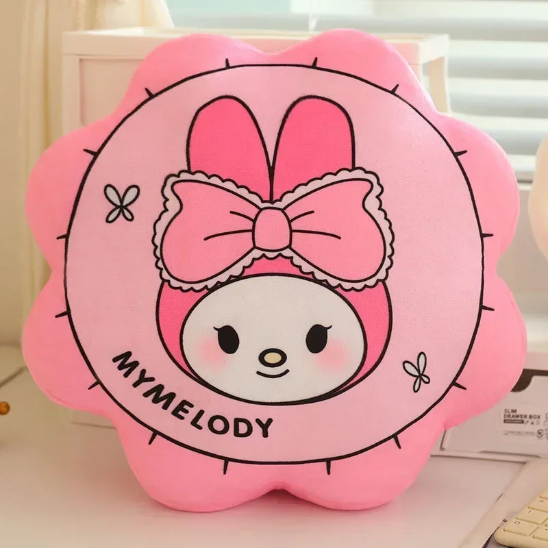 MINISO Sanrio Hello Kitty Melody Car Cartoon Pillow Cute Kuromi Cinnamon Dog Pudding Dog Pacha Dog Print Pillow Car Decorations