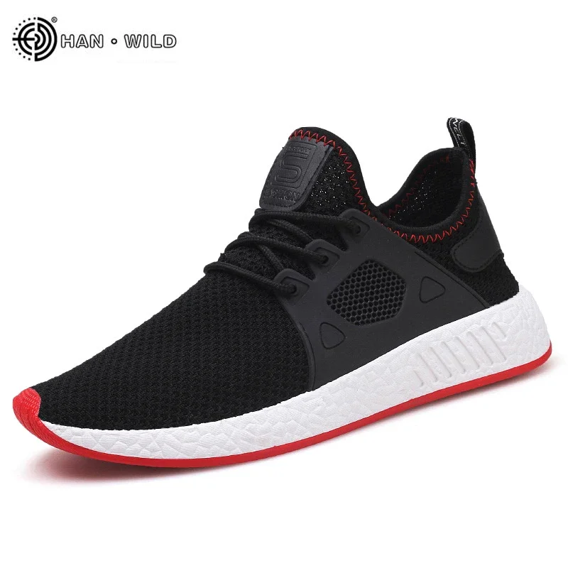 Men's Casual Sneakers Flying Weave Breathable Walking Shoes Lace-Up Walking Footwear Tenis Masculino Zapatillas Hombre