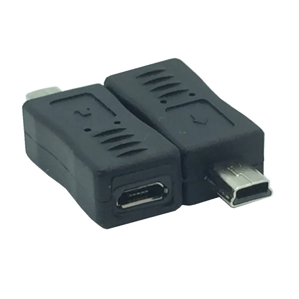 

Black Micro USB Female to Mini USB Male Adapter Charger Converter Adaptor