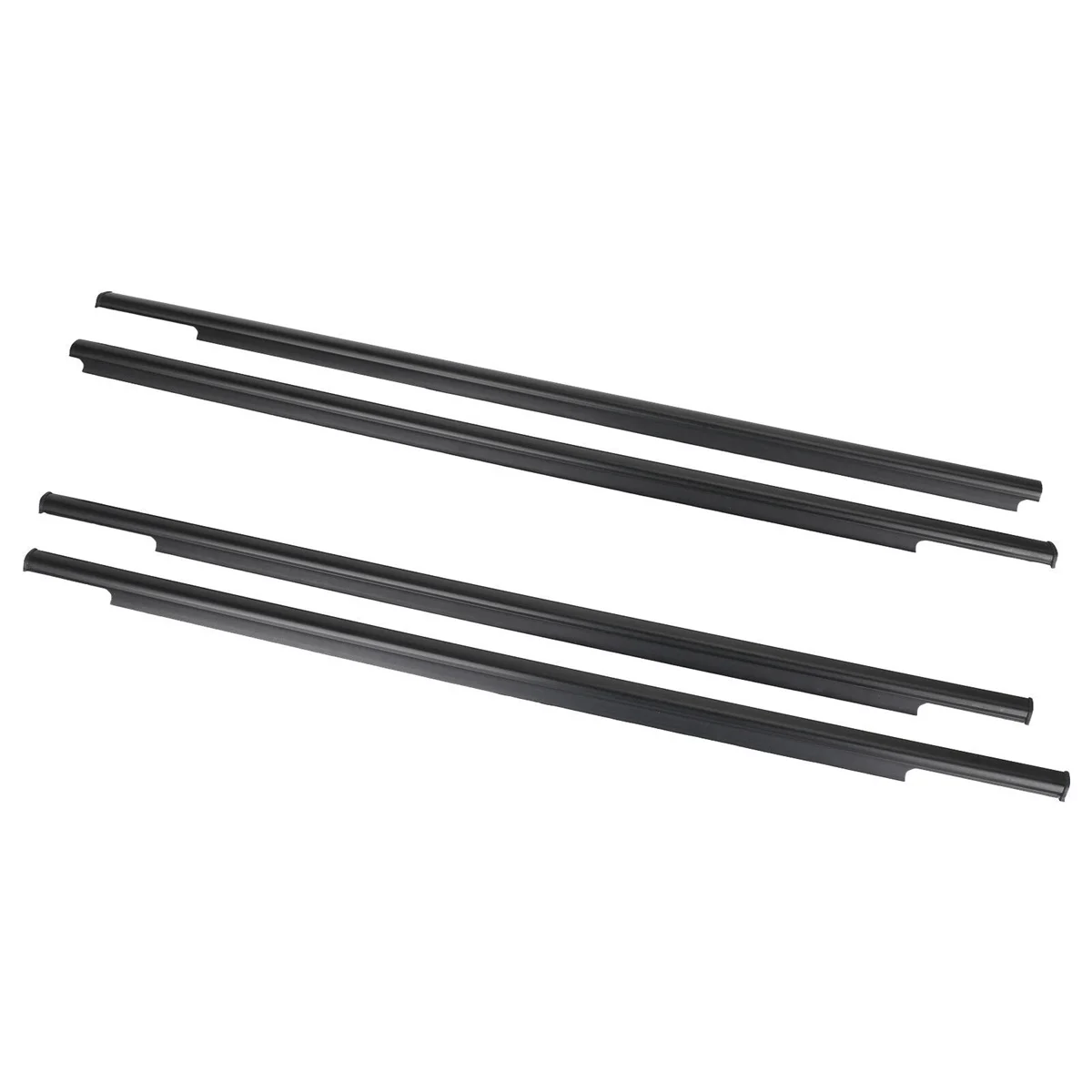4PCS Car Outer Door Windows Rubber Weatherstrip For Mitsubishi Outlander 07-12 Waterproof Pressure Sealing Strip Car Accessories