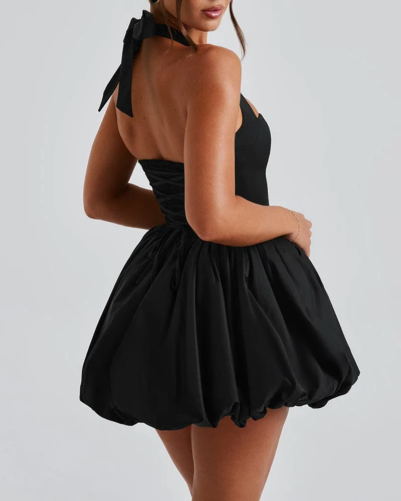Black strapless sleeveless dress