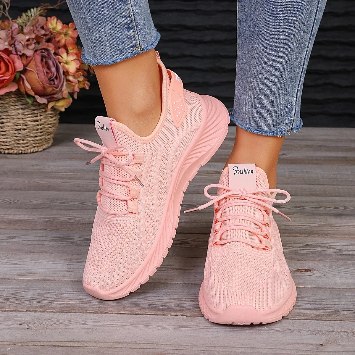 

Весенне-осенняя новая удобная повседневная спортивная обувь с круглым носком, модная дышащая вулканизированная обувь с открытым носком для женщин