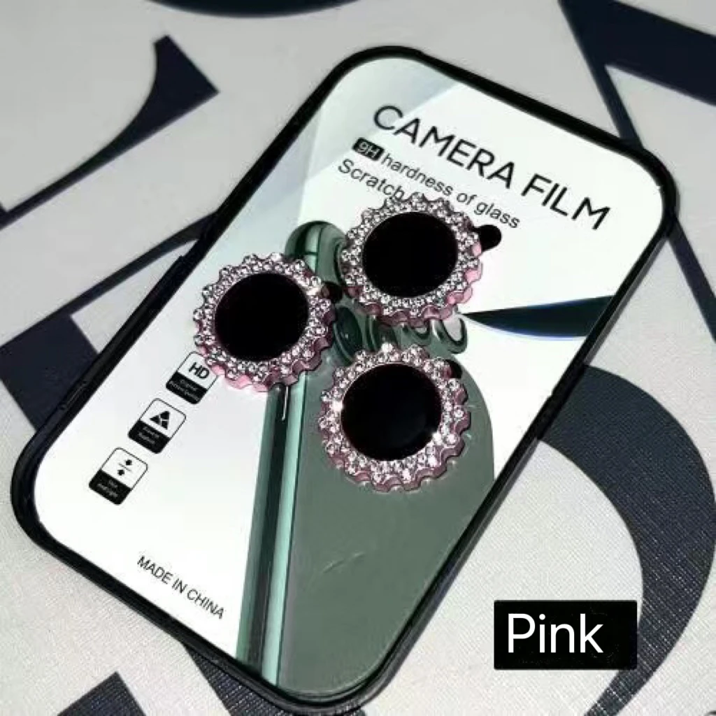 2-3Pcs For iPhone 15 16Pro Max 14Plus Diamond Ring Lens Protector Cover For iPhone 16 14 ProMax Lens Glass