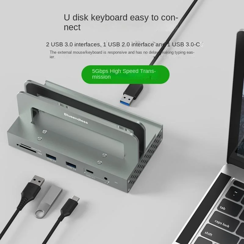 11 In 1 Docking Station Aluminum Alloy Notebook Vertical 4K 60Hz Hdmi-Compatible Type-C Usb 3.0 Adapter Pd 100W for Macbook Pro