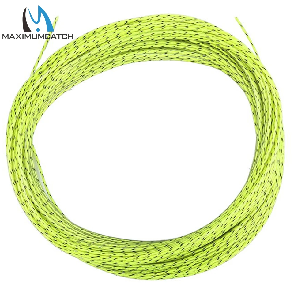 Maximumcatch No-stretch Pattern Fly Line Pleciona powłoka PVC ConnectCore 5WT 100FT Żółty/Czarny