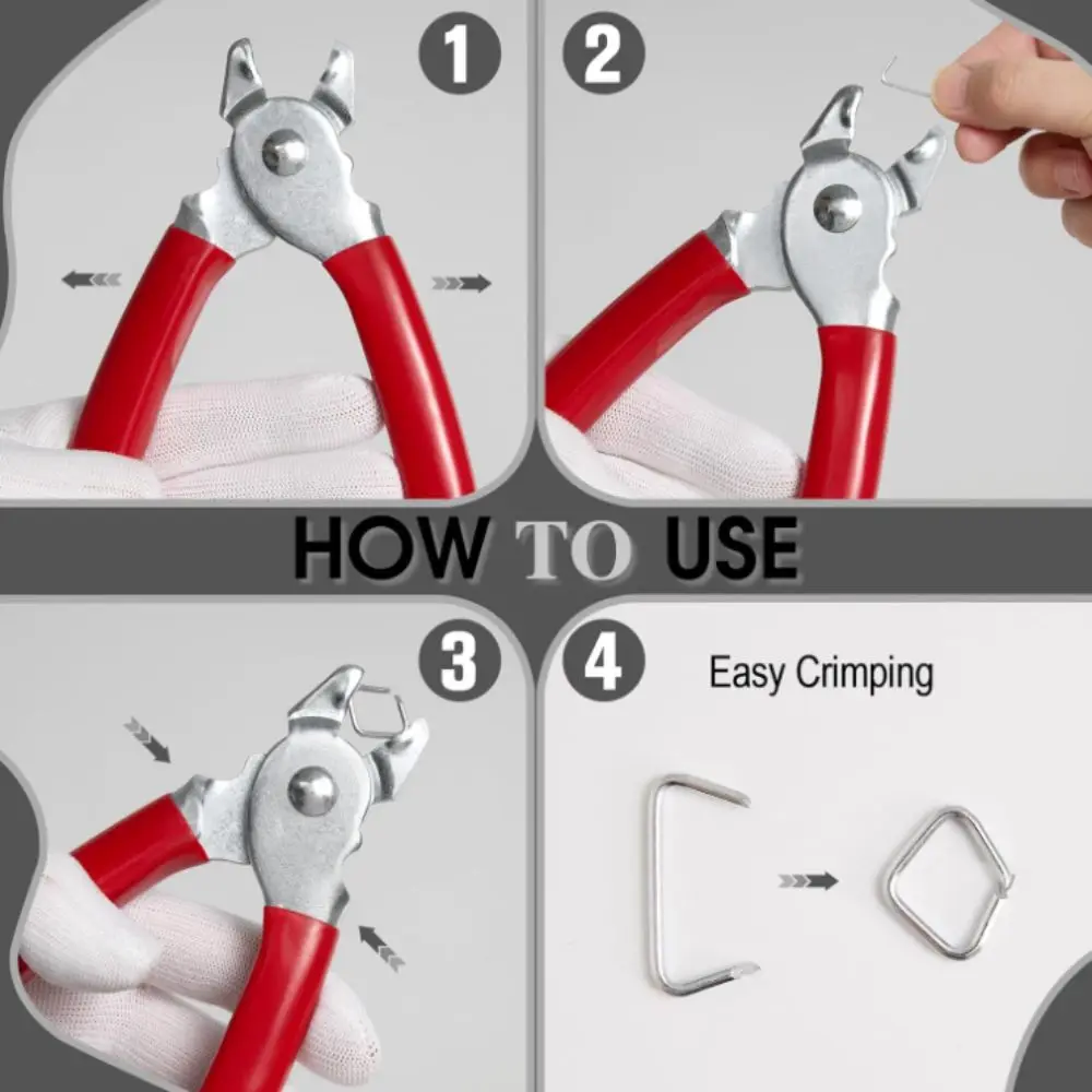 

Hand Tool Multi-function Hog Ring Pliers Durable Sturdy Cage Repair Pliers Wear Resistant Practical Cage Tong Pet Cages