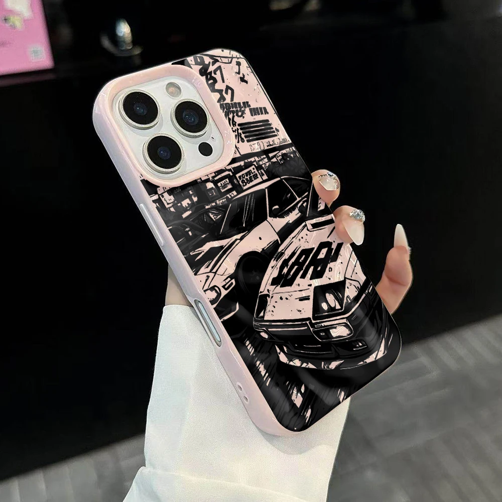 Stilvolle Handyhülle mit Straßenrennmuster für iPhone 17 16 15 14 13 12 11 Pro Max 14 Plus 17Air Falten-Wellen-Design Weiche Silikonhülle – Detail 3