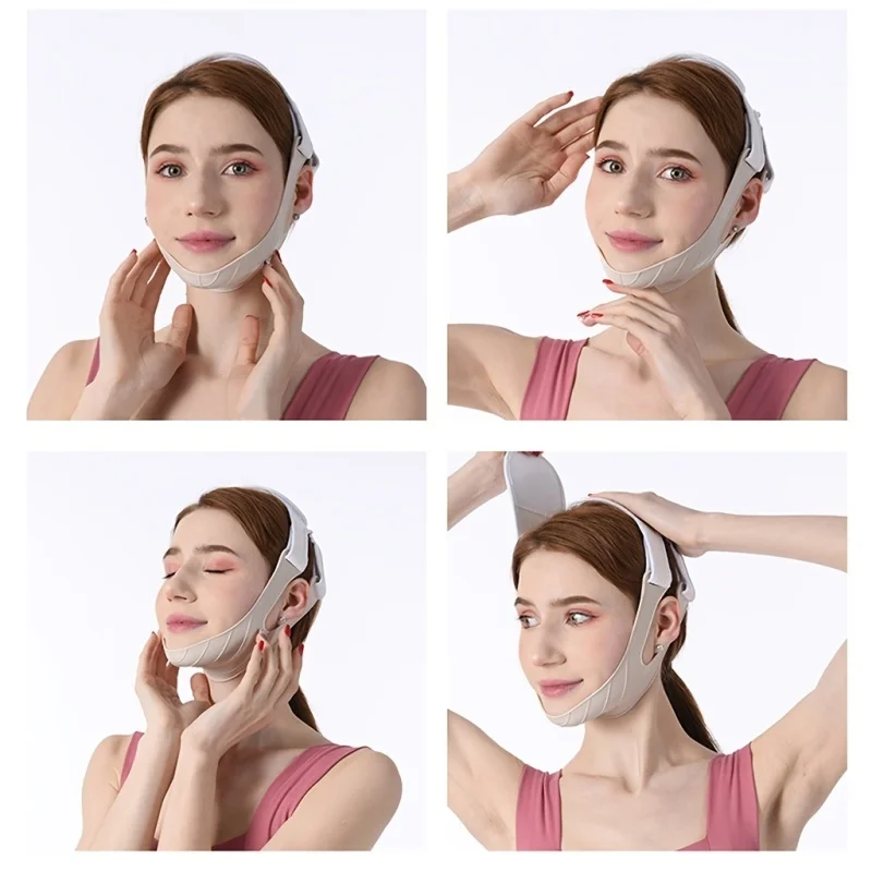 Silicone slimming face mask v face strap beauty face sculpture face firming slimming face bandage lifting non-slimming face belt