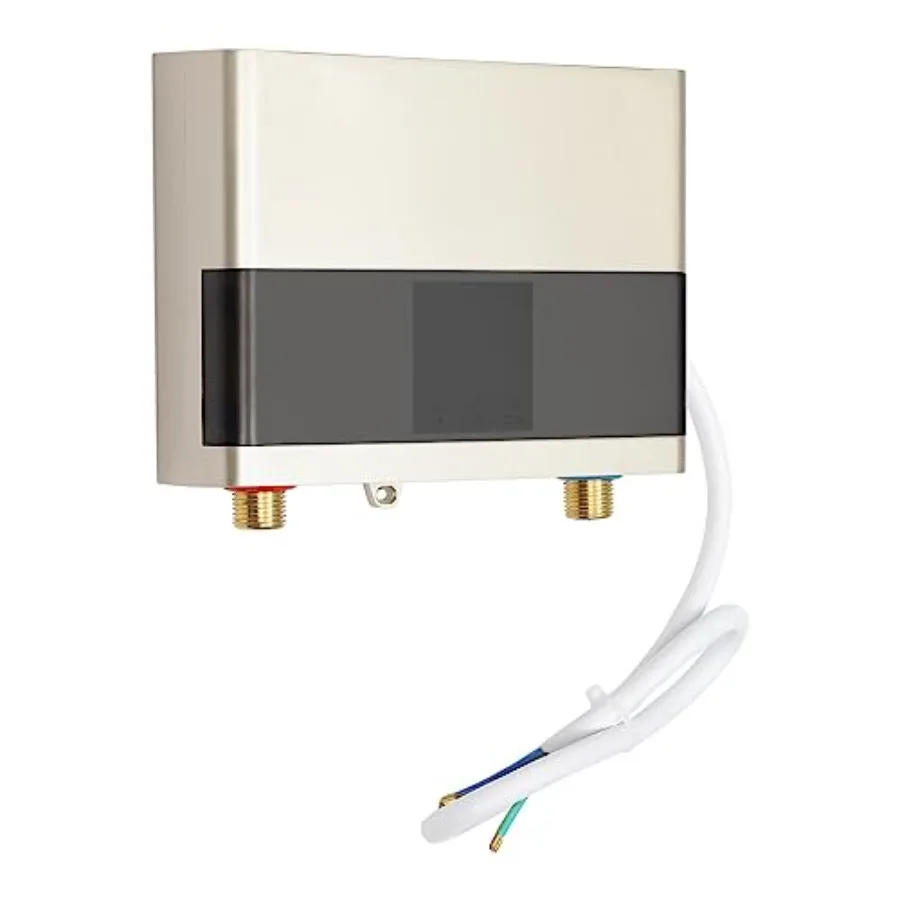 سخان مياه كهربائي صغير بدون خزان بقدرة 4000 وات مع نظام ترموستات ذكي IPx4 مقاوم للماء بالوعة فورية لتسخين الماء الساخن