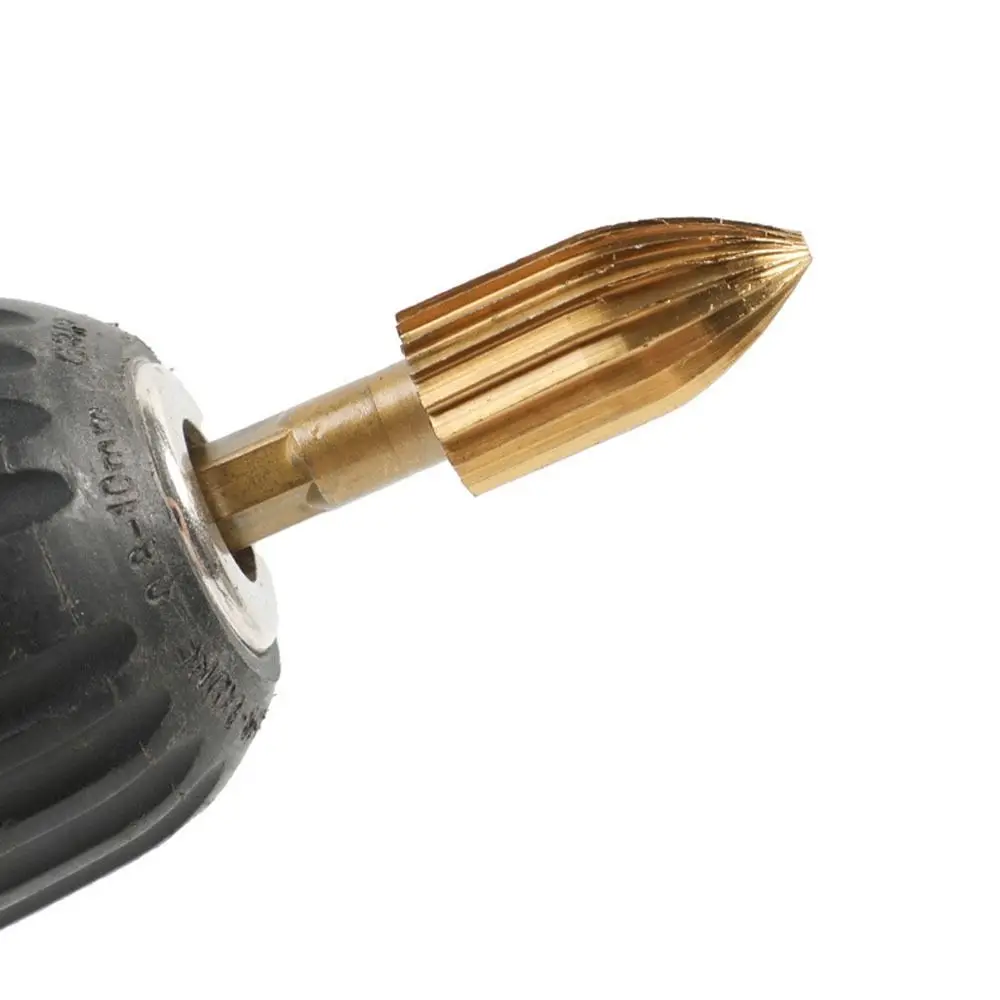 6.3 ミリメートル木工ロータリーヤスリ特殊形状ヤスリ六角ハンドル電動研削ヘッド高品質高速度鋼