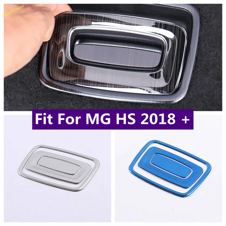 

Black Brushed/ Silver / Blue Rear Trunk Switch Button Frame Cover Sticker Trim Stainless Steel Accessories For MG HS 2018 - 2023