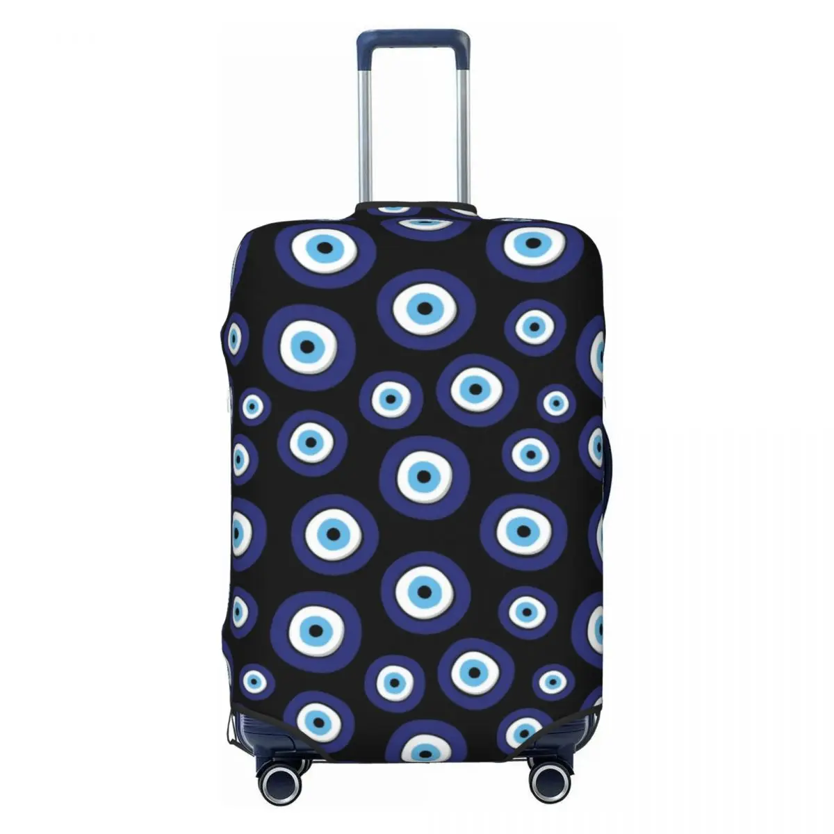 

Custom Greek Evil Eye Pattern Suitcase Cover Dust Proof Tribes Amulet Art Travel Luggage Covers for 18-32 inch
