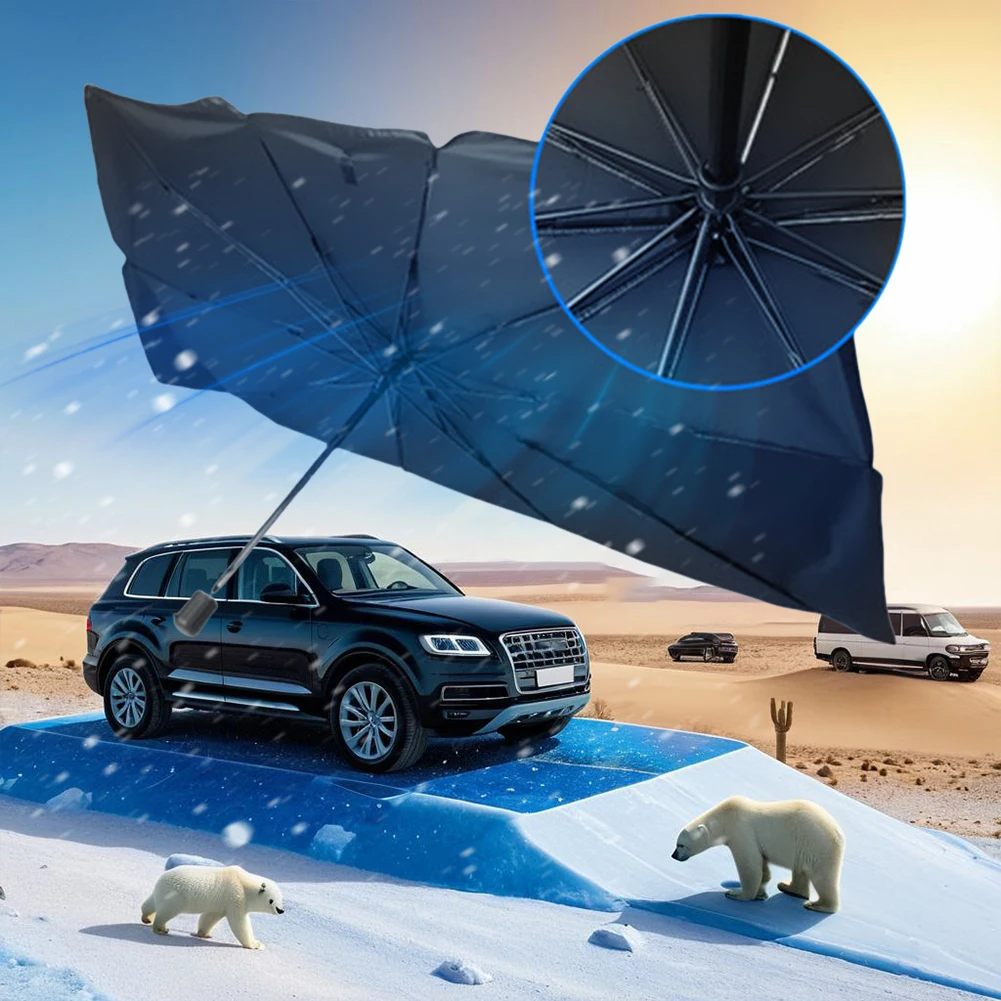 

Car Windshield Sun Shade Foldable Easy To Store Car Sun Shade Cover Keeps Vehicle Cool Windshield Sun Visor Blocks UV Rays Block