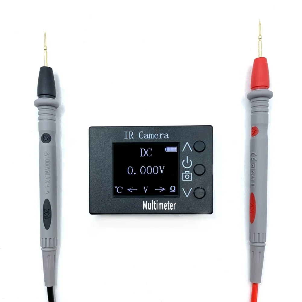Portable 2in1 IR Thermal Imaging And Digital Multimeter 32x24 Resolution For Temperature Voltage Resistance Tool