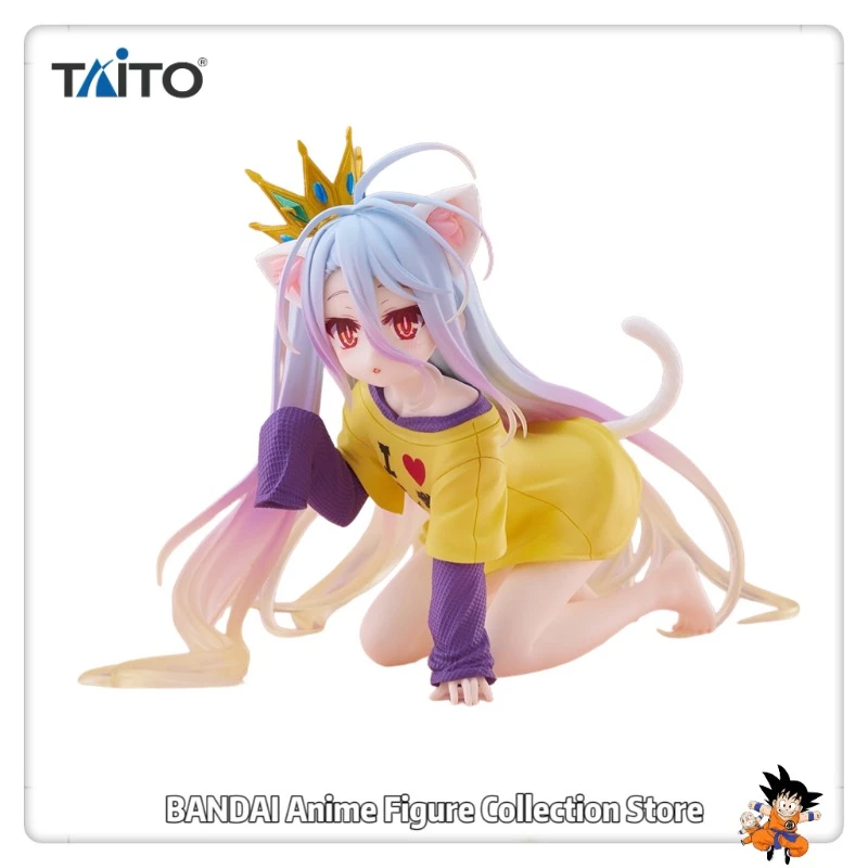 In Stock Original TAiTO Desktop Cute NO GAME NO LIFE Shiro Animation Figures Ornaments Collection Models Toys Gifts