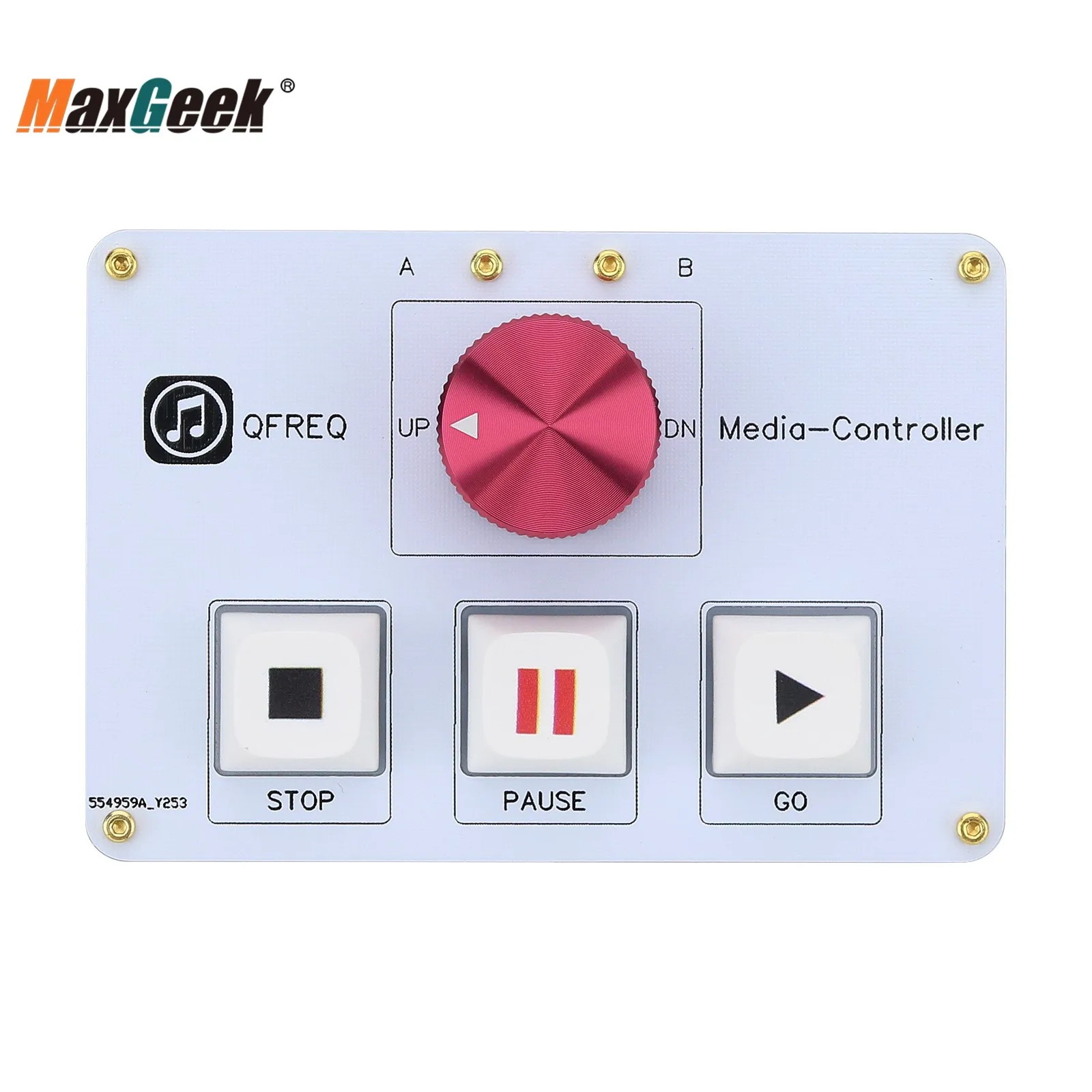 

Maxgeek QLAB Controller Supports Two Computers and for QLAB Hirrender P1 SSP Itunes KUGOU Foobar2000 Black/White