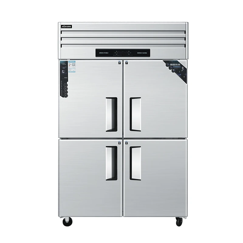 

Вертикальная морозильная камера с двойной температурой, коммерческий кухонный холодильник большой емкости