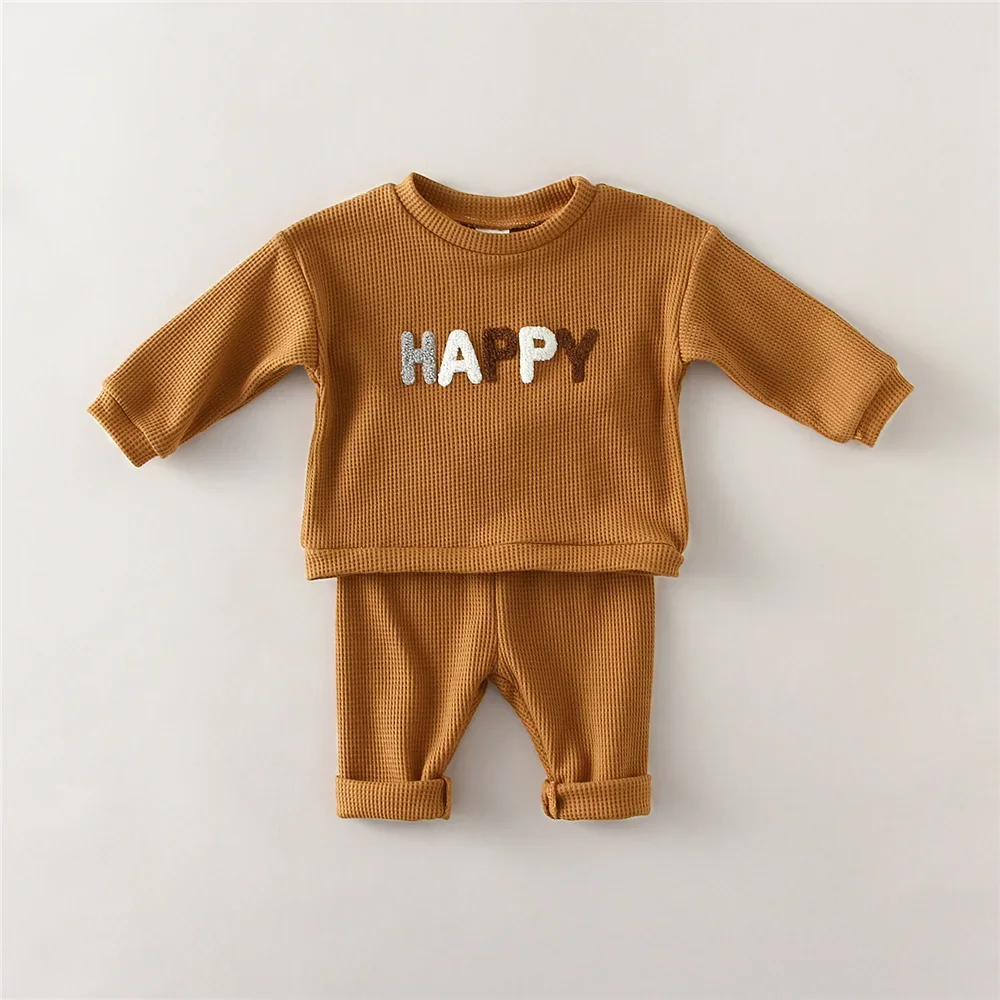 Fashion Baby Clothes Set Spring Toddler Baby Boy Girl Casual Tops Sweater + Loose Trouser 2pcs Newborn Baby Boy Clothing Outfits