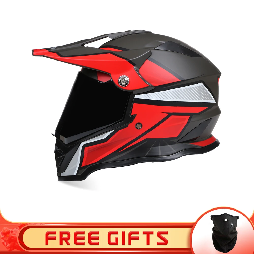 Off-Road Motorcycle Helmet Full Face Racing Bicycle Downhill ABS AM DH Mountain Bike Casco Unisex Motocross Giving Mask Gifts