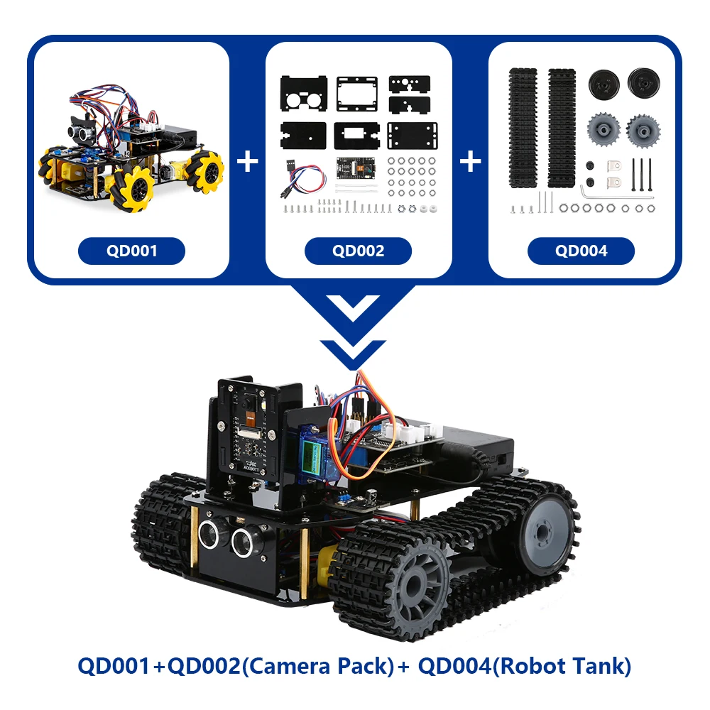 Acebott Esp32 Iot Mecanum Wiel Programmeerbaar Obstakel Vermijden Tracking Kras Codering Starter Smart Robot Carkit Voor Arduino