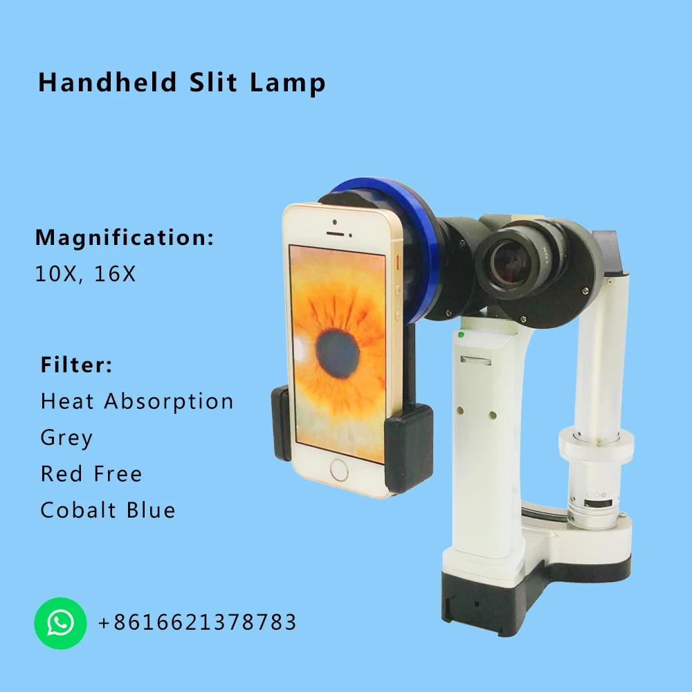 Eye Test Portable Handheld Slit Lamp With Smart Iphone Camera Adapter
