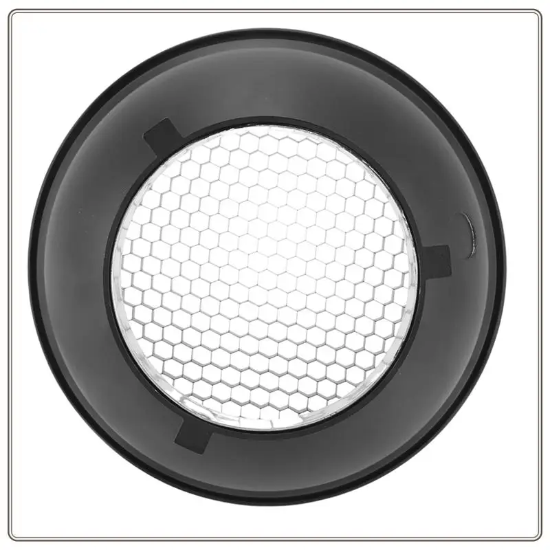 طبق غطاء مصباح ناشر عاكس موثوق به 7 بوصة مع 60 °   غطاء قياسي للفم من شبكة قرص العسل لـ Bowens Mount Studio Strob