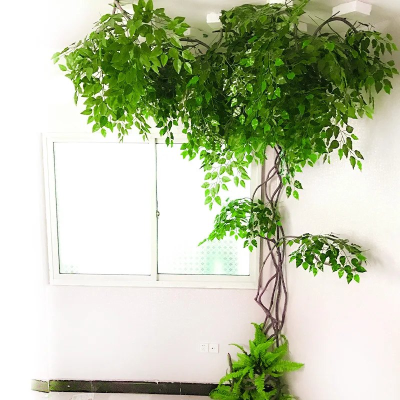 Artificial Green Plants Winding Vine Indoor Vine False Banyan Tree Branch Vine Living Room Family Office Wedding Decoration