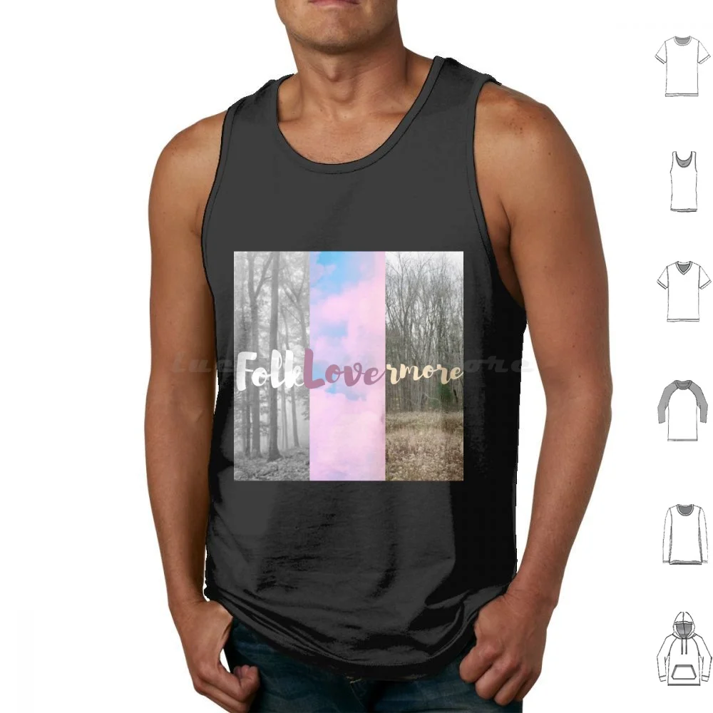 Folklovermore Pattern Folklore , Lover , Evermore Tank Tops Vest Sleeveless Folklovermore Songs Singer Album