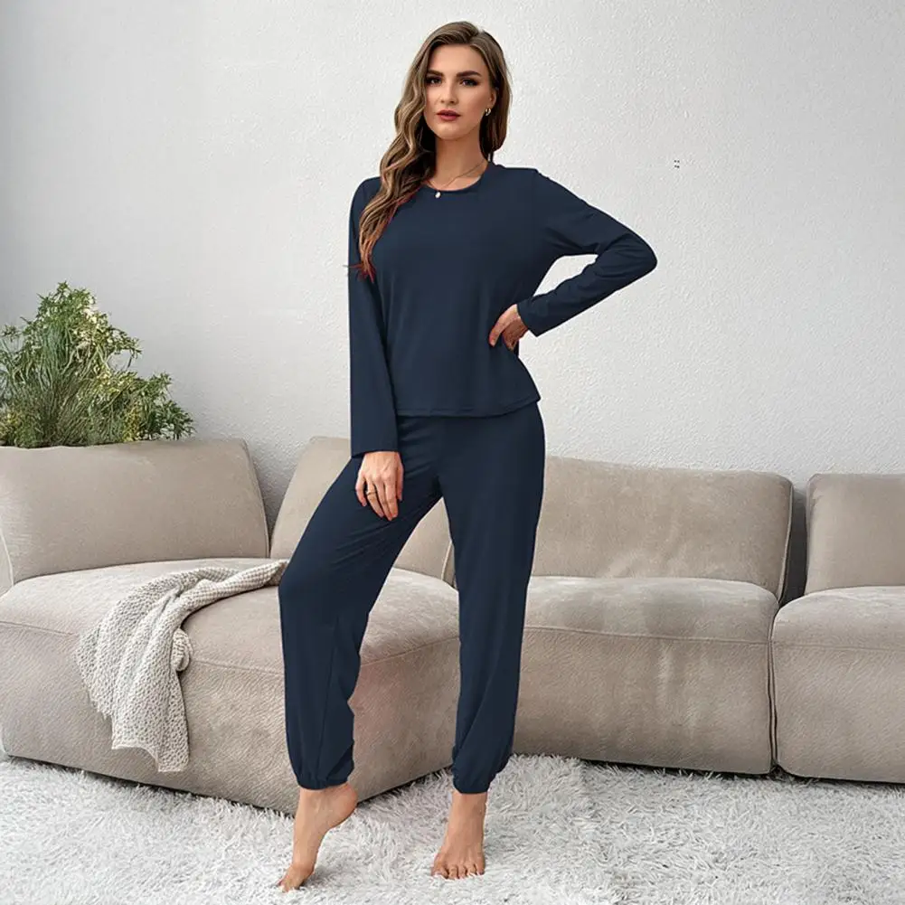 

2 Piece Women's Pajama Set 2025 Autumn/Winter Home Clothing Soft Comfortable Women Long Sleeve Long Top And Pants Night Clothes