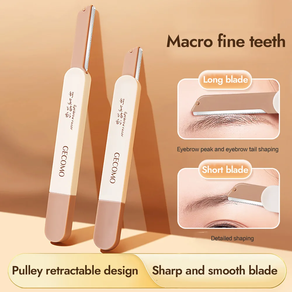 

Портативный триммер для гладких бровей с двойным лезвием, бритва для лица, не легко царапается и не оставить, без черных точек, обновленная версия