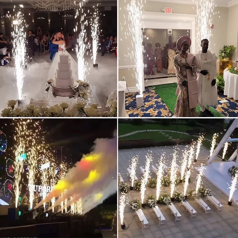 Imagem -06 - Máquina de Faísca Fria com Controle Remoto para Palco Fogo de Artifício para dj Festa Celebração de Casamento Dmx512 650w