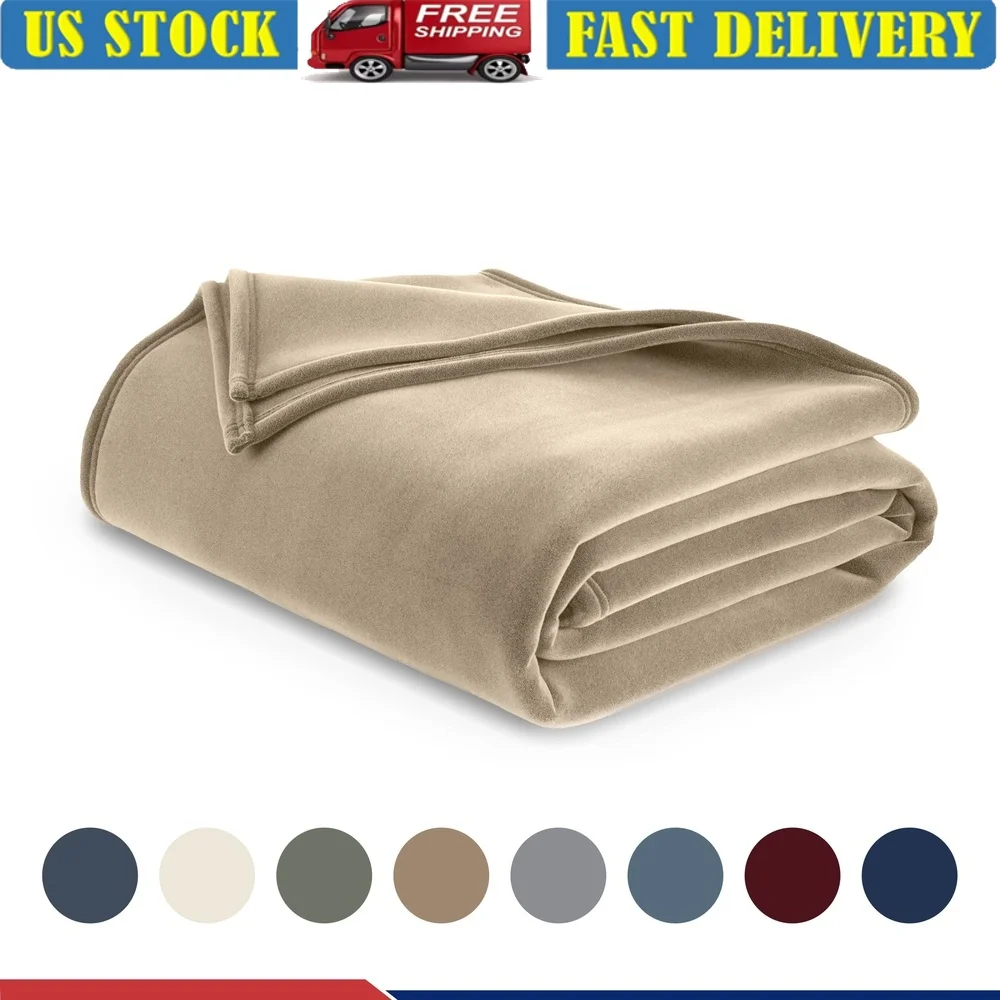 

King Size All-Season Lightweight Pet Friendly Blanket Hypoallergenic Soft Plush Couch Travel Durable Warmth Cozy Home Use